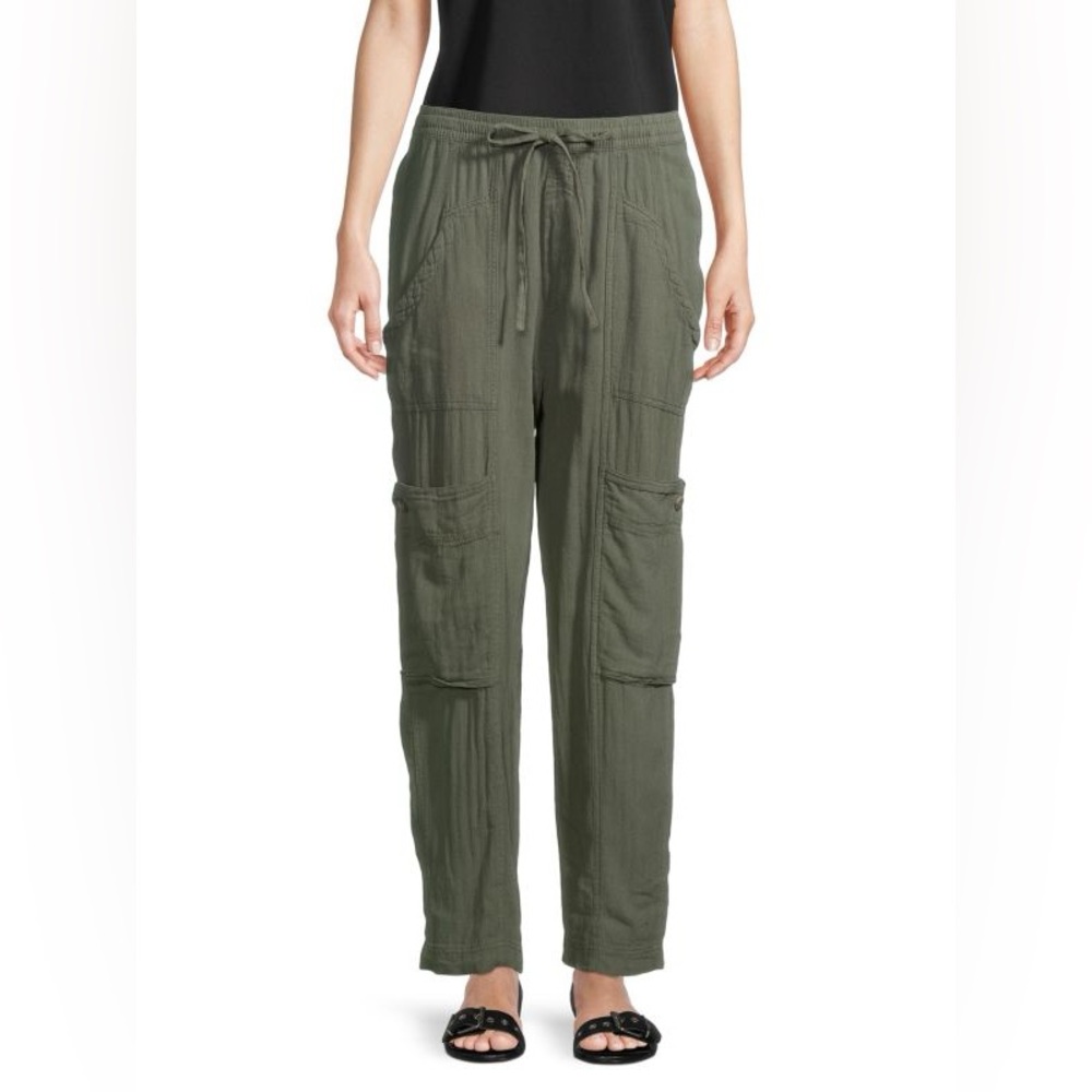 NWT Free People Feelin Good Linen-Blend Utility Pants